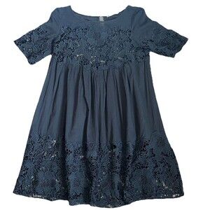 Anthropologie Black Lace Dress By Holding Horses 4 Witchy Cottagecore Goth Boho